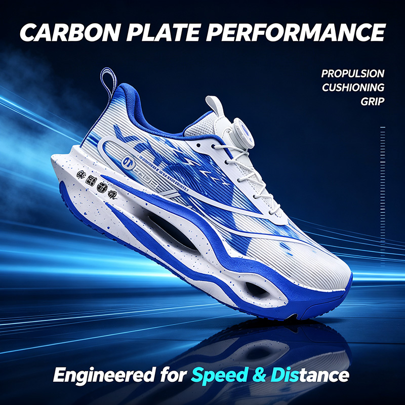 Carbon Plate Marathon Racing Shoes - Herren-Laufschuhe mit Carbonplatte, professionelle Marathon-Sportschuhe, stoßdämpfende,