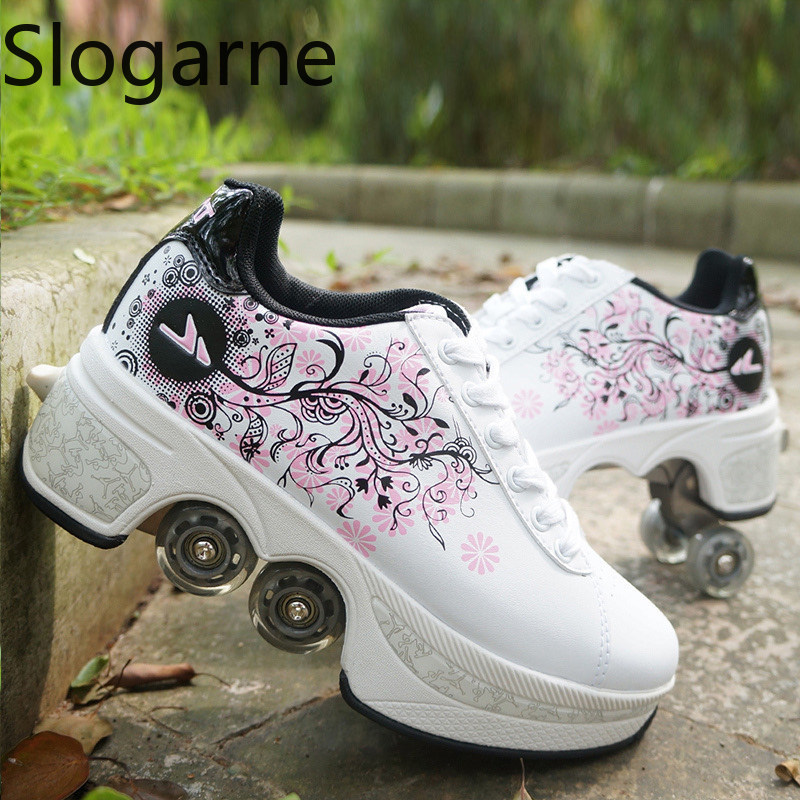 Men'S Shoes - Frauen 4-Räder Verformung Rollschuhe Schuhe Männer